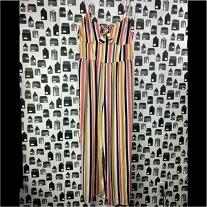 Xhilaration jumpsuit, striped spaghetti strap